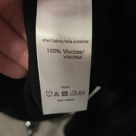 VENUS Lascana Women’s Black V-Neck Blouse Wide Sleeve Banded Bottom Sz XL NWOT - Picture 9 of 10